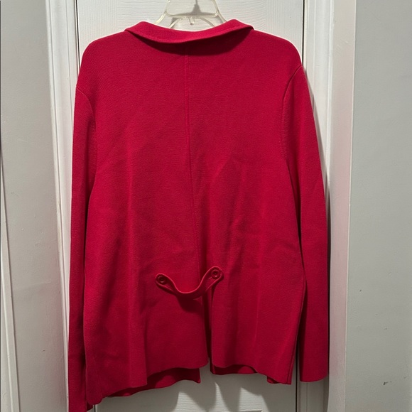 Talbots Pink Ribbed Knit jacket - Picture 6 of 6